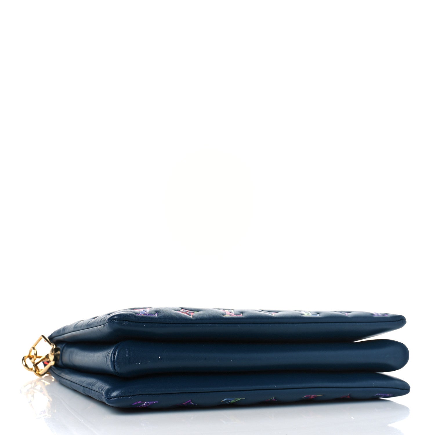 Louis Vuitton Lambskin Embossed Monogram LV Garden Coussin MM Navy Blue 4 of 9