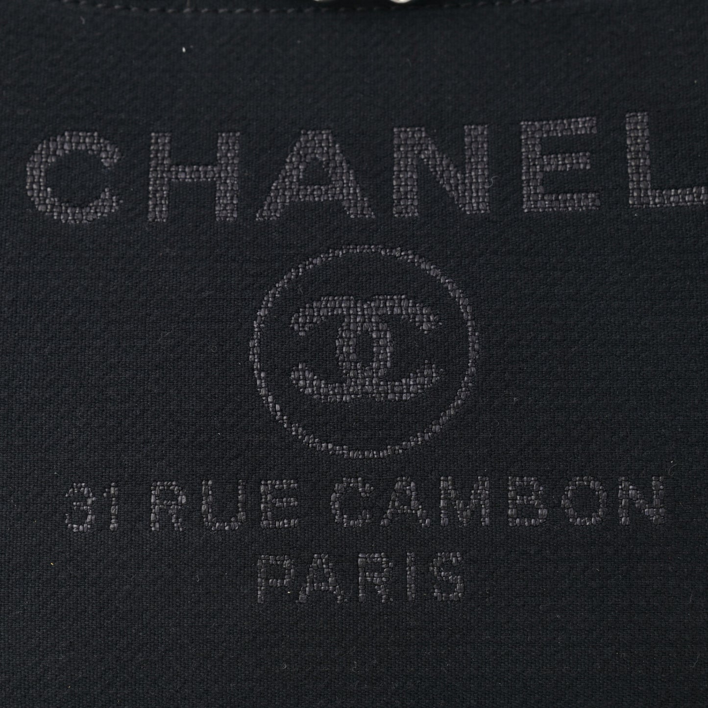 Canvas Medium Deauville Tote Black