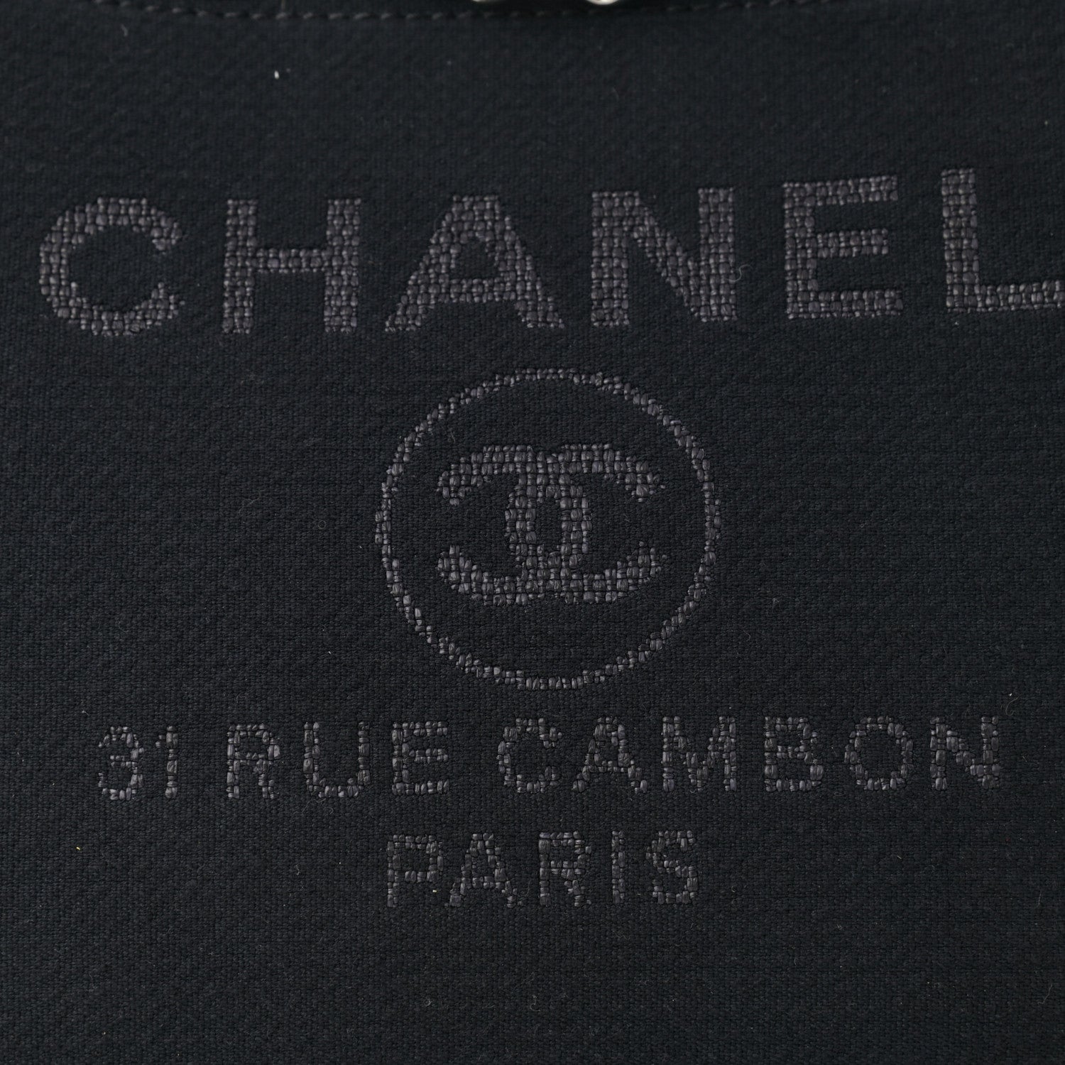 Chanel Canvas Medium Deauville Tote Black 11 of 11