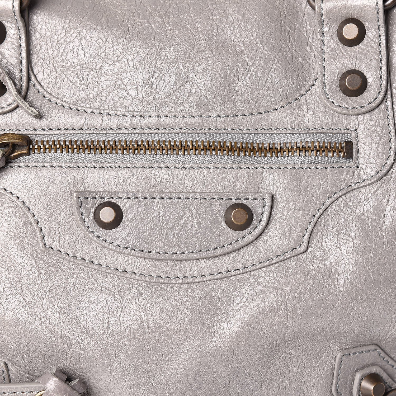 Balenciaga Agneau Classic Hardware S Sunday Tote Gris Pyrite 10 of 11