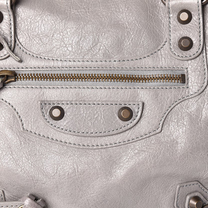 Balenciaga Agneau Classic Hardware S Sunday Tote Gris Pyrite 10 of 11