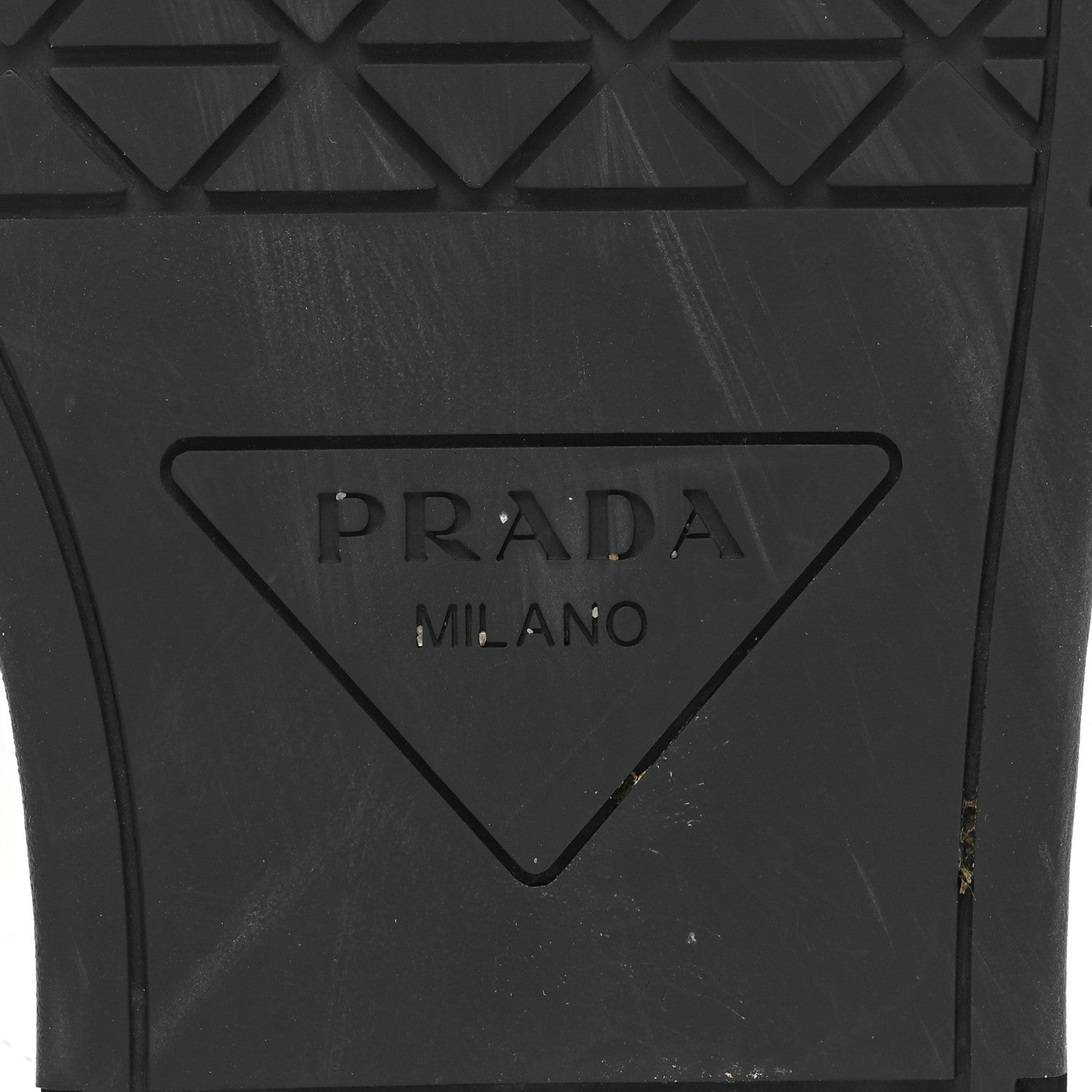 Prada Vitello Rois Metal Triangle Logo Mens Downtown Low Top Sneakers 8 White Ciclamino 7 of 12