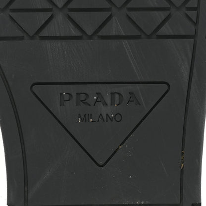 Prada Vitello Rois Metal Triangle Logo Mens Downtown Low Top Sneakers 8 White Ciclamino 7 of 12