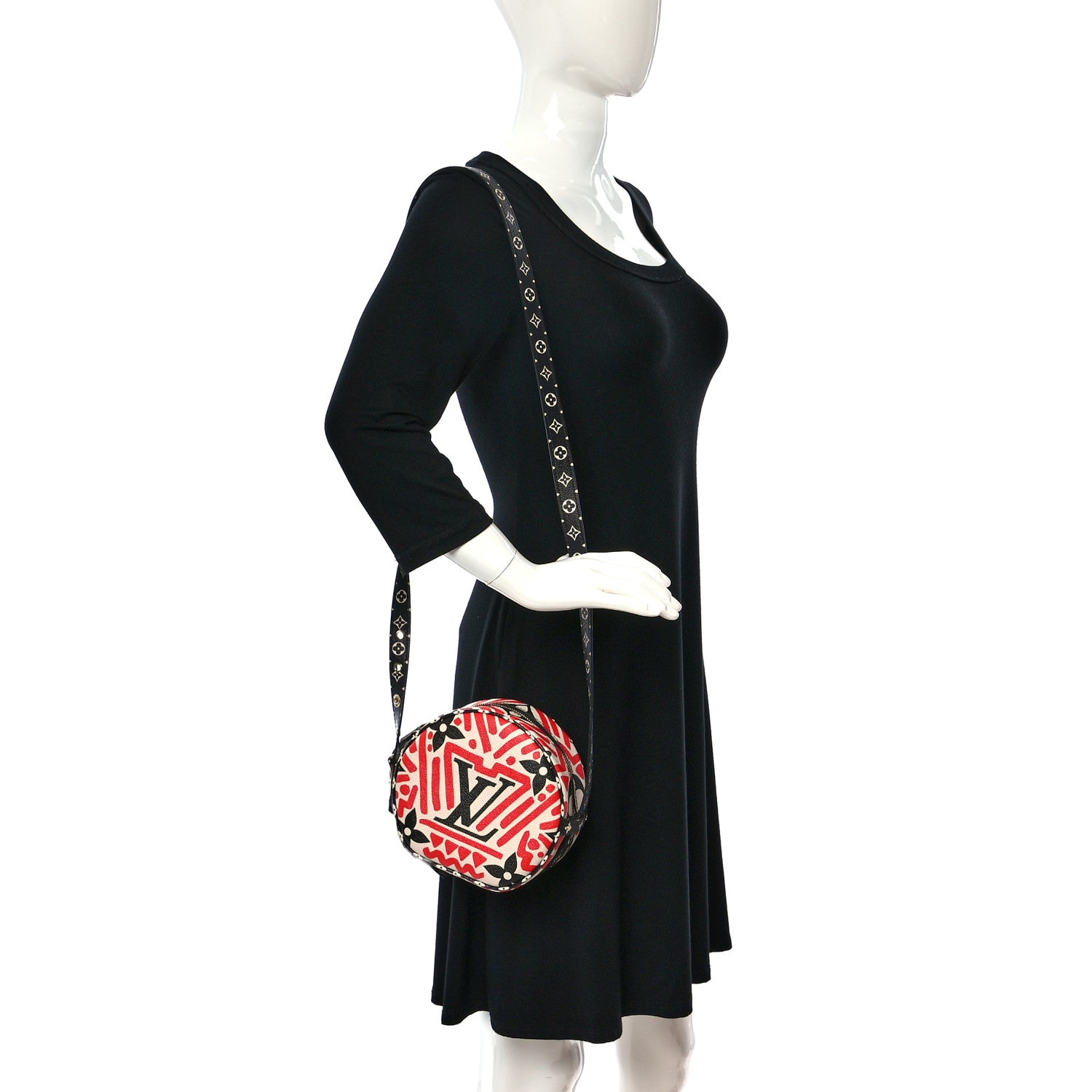 Louis Vuitton Monogram Giant Crafty Boite Chapeau Souple PM Creme Rouge Black 2 of 9
