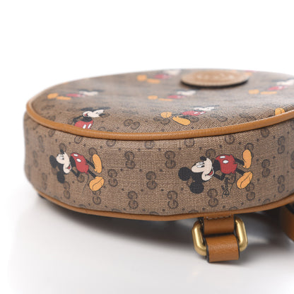 Gucci X DISNEY Mini Vintage GG Supreme Monogram Mickey Mouse Round Backpack Beige Vintage Sun Oil 8 of 10