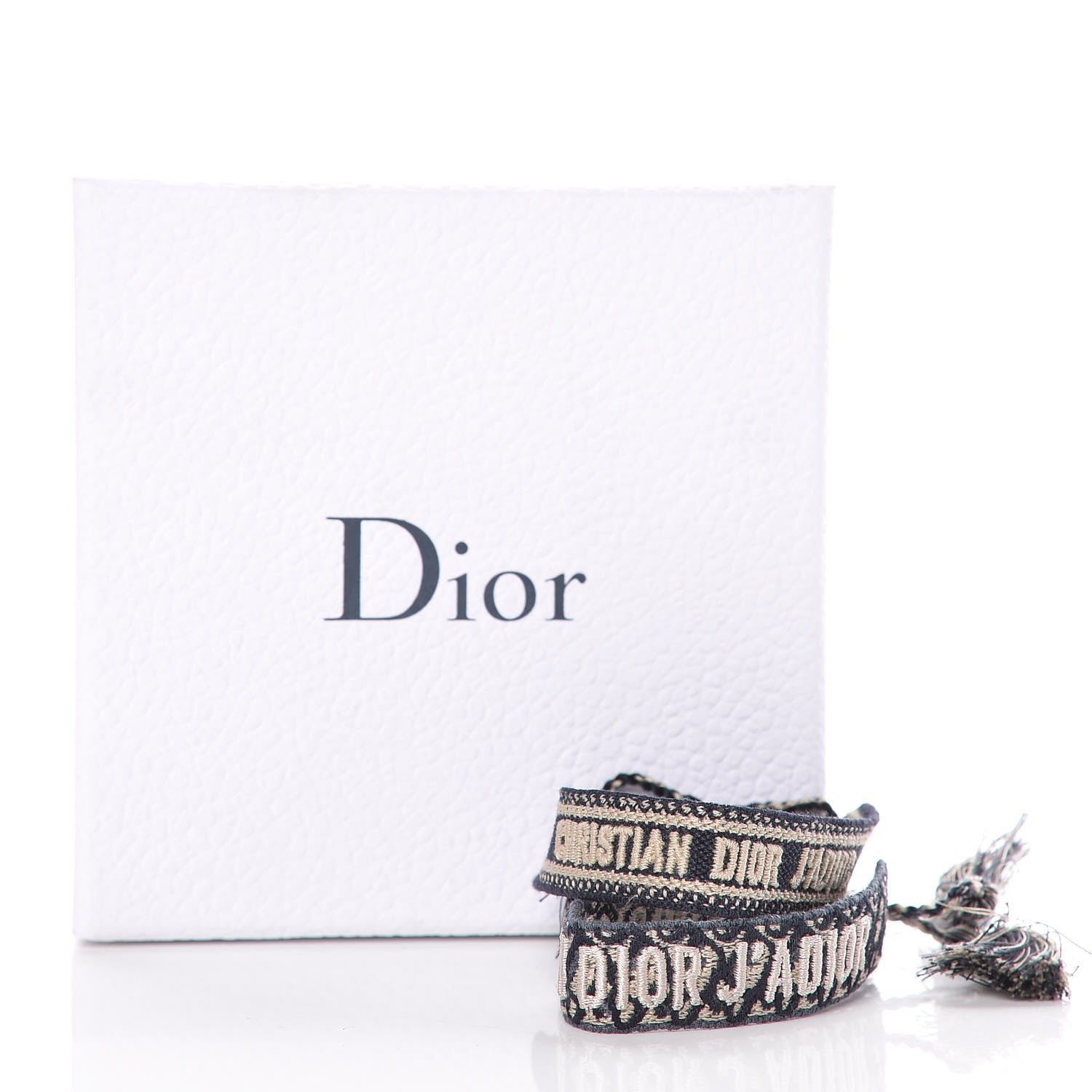 Christian Dior Woven Cotton J'Adior Friendship Bracelet Set Navy 4 of 4