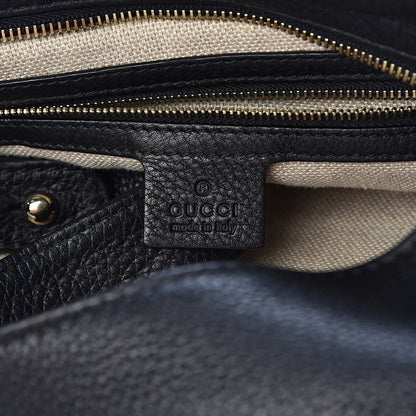 Gucci Pebbled Calfskin Shoulder Bag Black 6 of 12