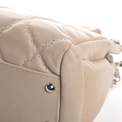 Chanel Calfskin Double Stitch Large Hamptons Flap Bag Beige 19 of 19