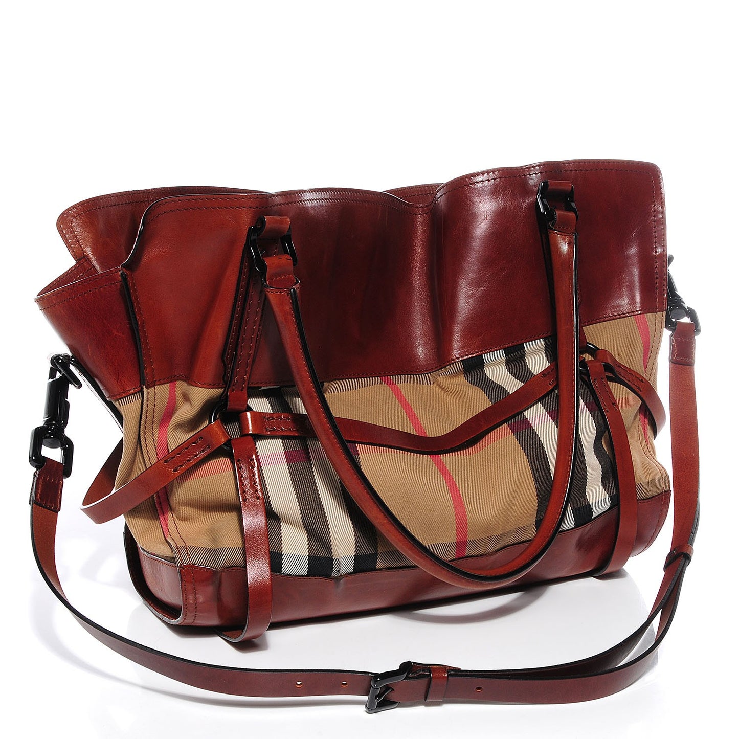 Bridle Calfskin House Check Tote