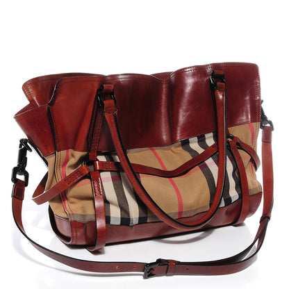 Burberry Bridle Calfskin House Check Tote 3 of 8