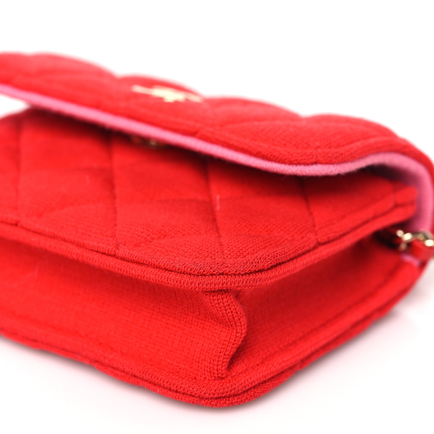 Jersey Quilted Micro Mini Flap Red