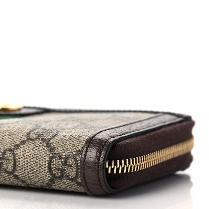 Gucci GG Supreme Monogram Web Ophidia Zip Around Wallet Brown 8 of 8