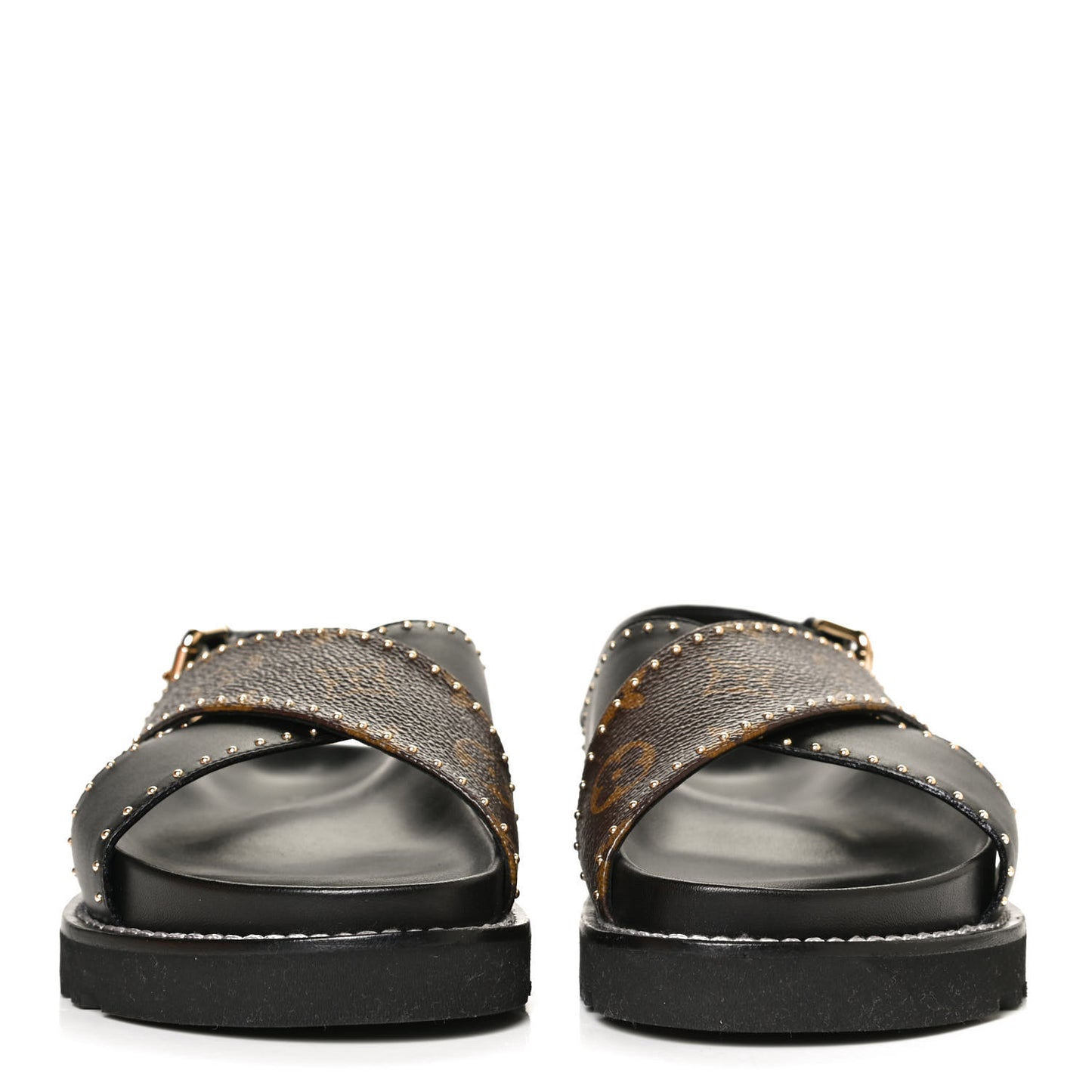 Monogram Paseo Flat Comfort Sandals 35 Black
