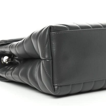 Saint Laurent Calfskin Y Quilted Monogram Medium Loulou Chain Satchel Asphalt 9 of 10