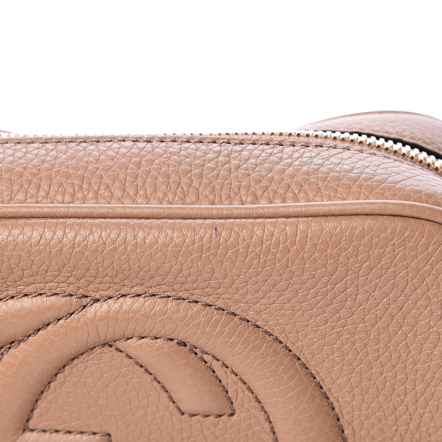 Gucci Pebbled Calfskin Small Soho Disco Bag Camelia 11 of 11