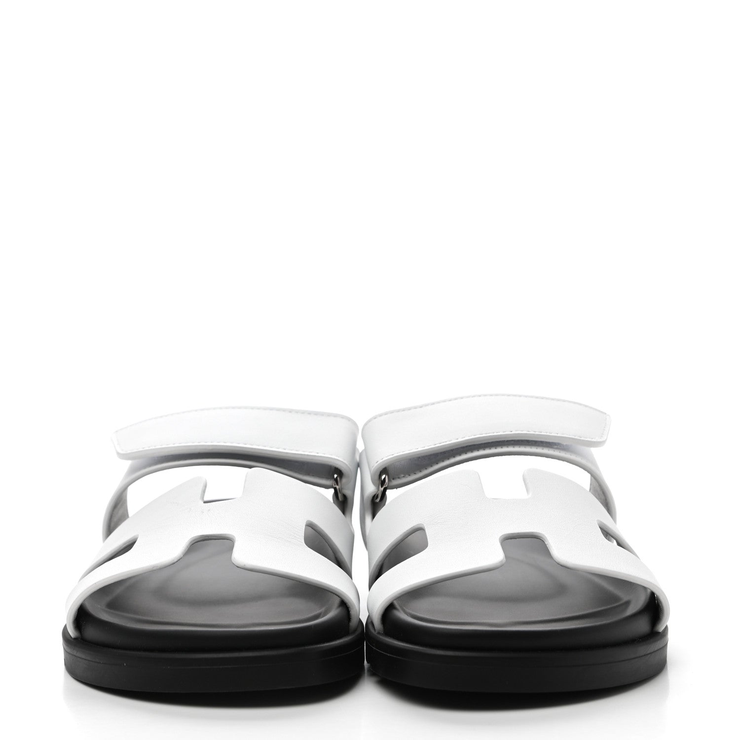 Hermes Calfskin Womens Chypre Sandals 35 White 2 of 10