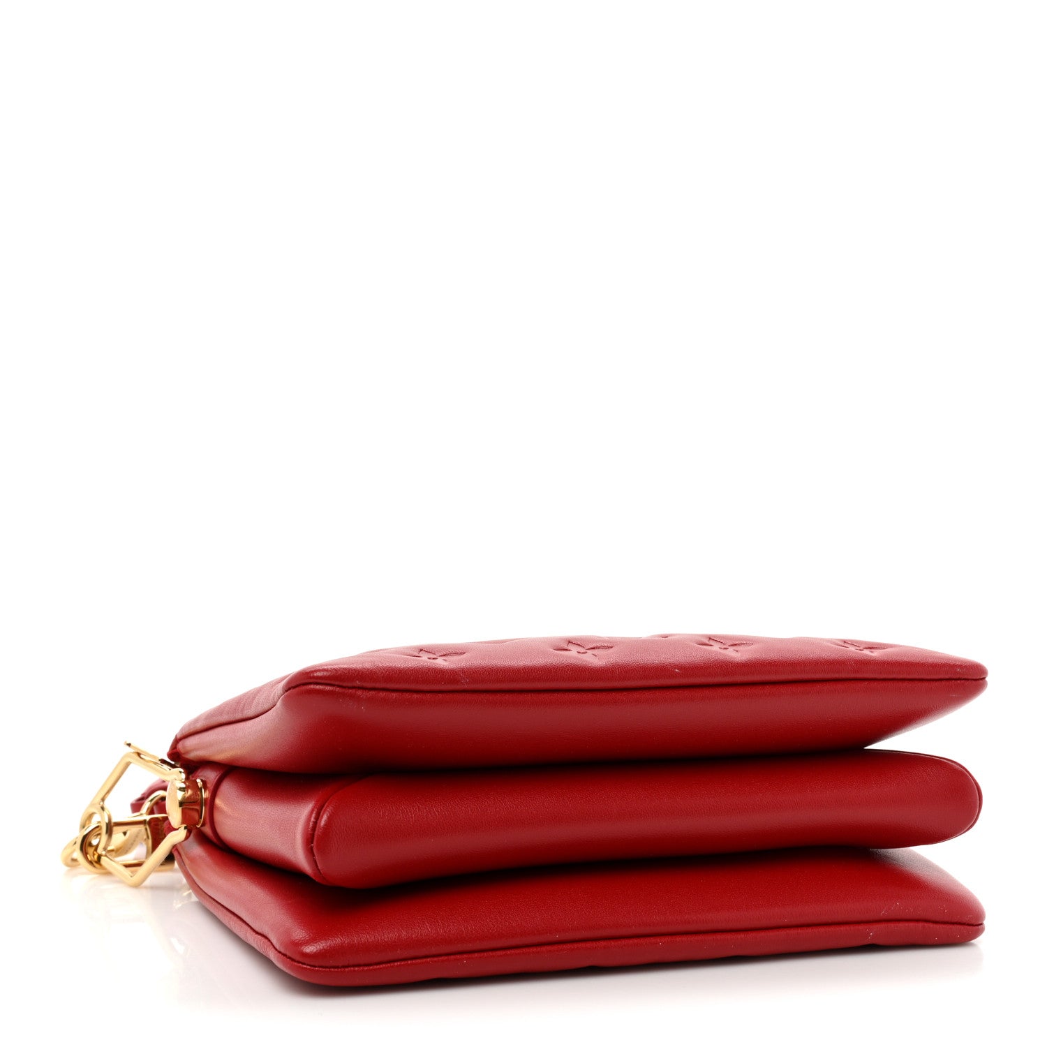 Louis Vuitton Mother of Pearl Lambskin Embossed Monogram Coussin BB Red Green 4 of 15