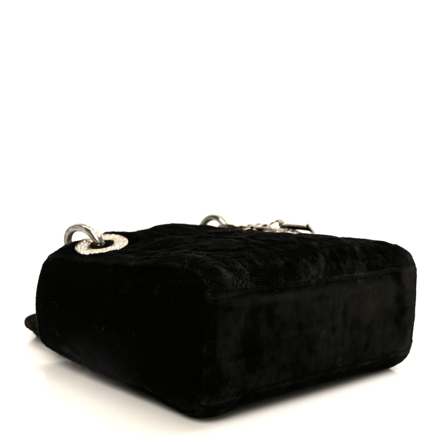 Christian Dior Velvet Crystal Mini Lady Dior Black 4 of 10
