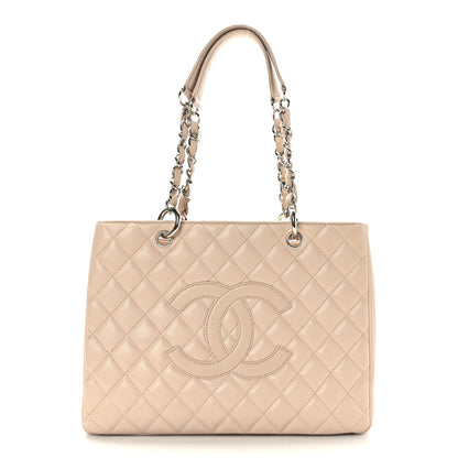 Chanel Caviar Quilted Grand Shopping Tote GST Beige 1 of 10