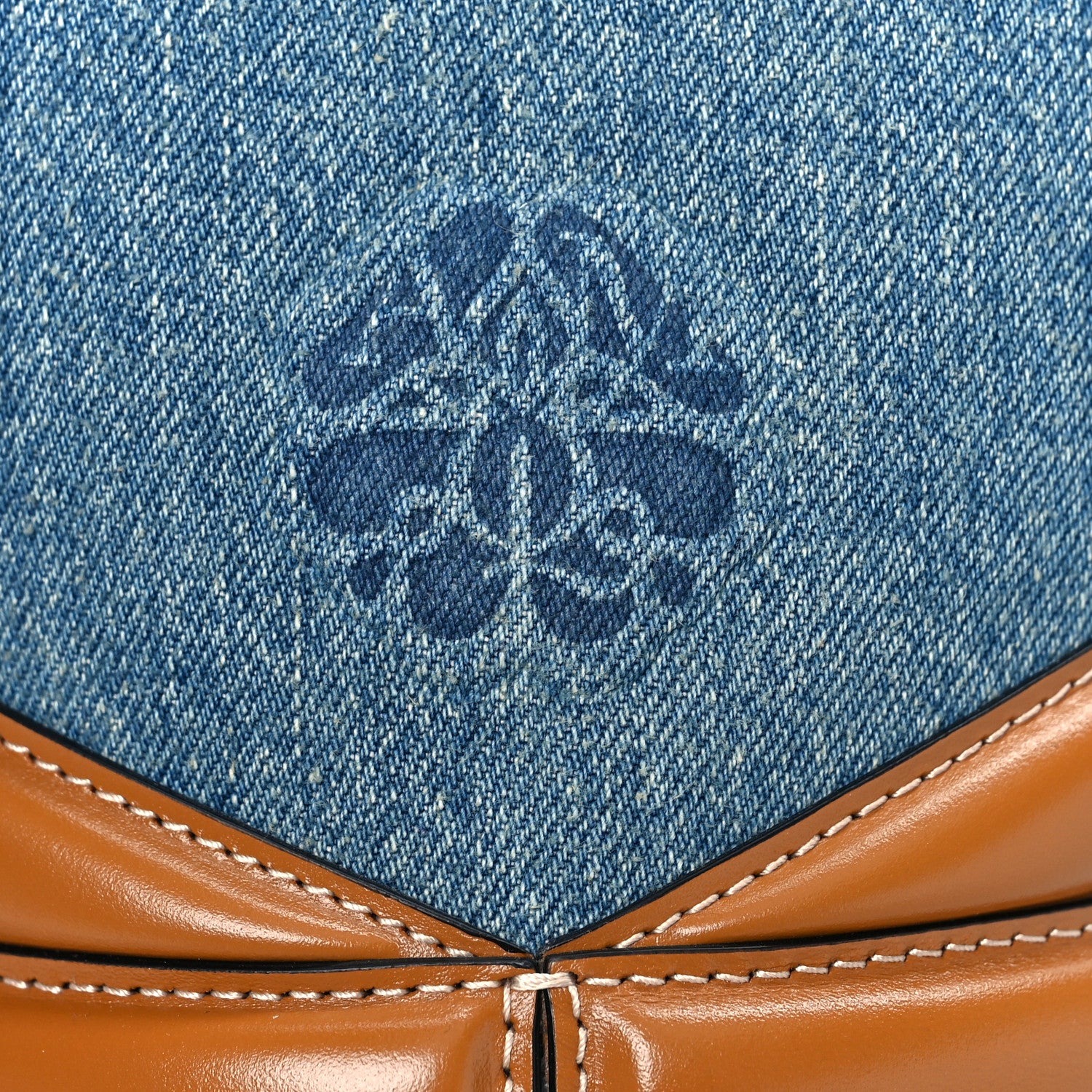 Alexander McQueen Denim The Curve Small Shoulder Bag Light Blue Tan 8 of 10