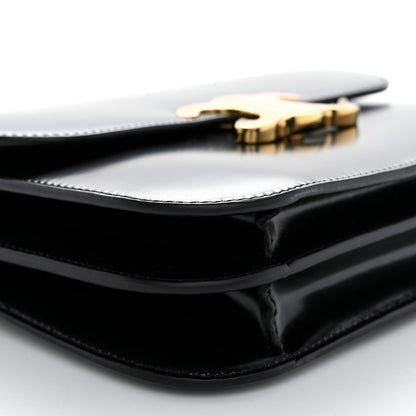 Celine Shiny Calfskin College Triomphe Black 8 of 9