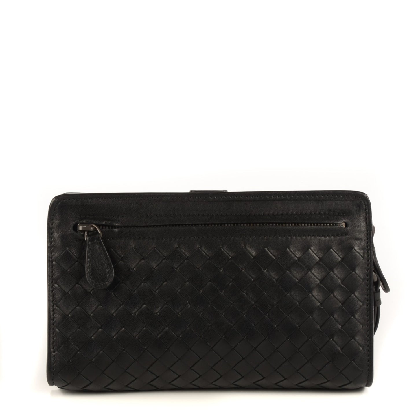 Nappa Intrecciato Clutch Wallet Nero Black