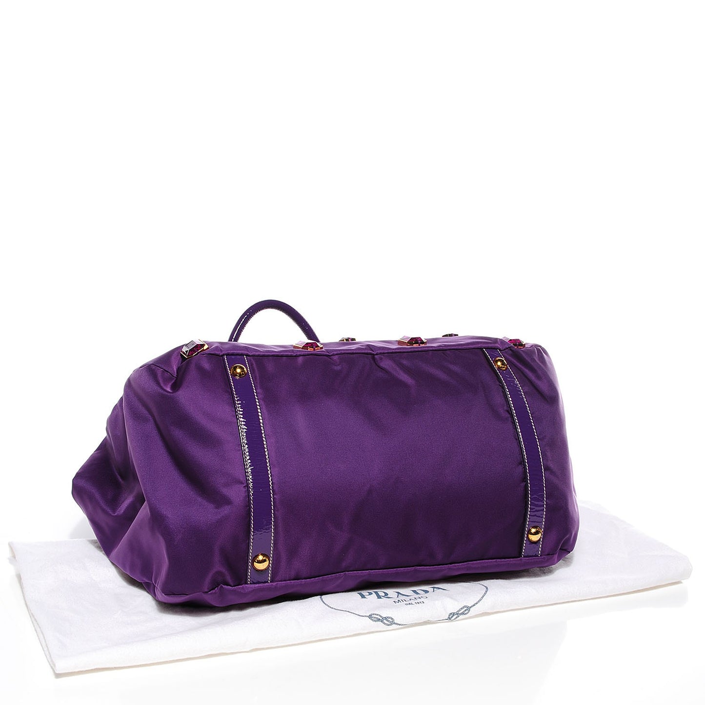 Tessuto Nylon Pietre Jeweled Tote Anemone
