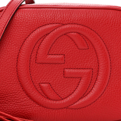 Gucci Pebbled Calfskin Small Soho Disco Bag Tabasco Red 8 of 10