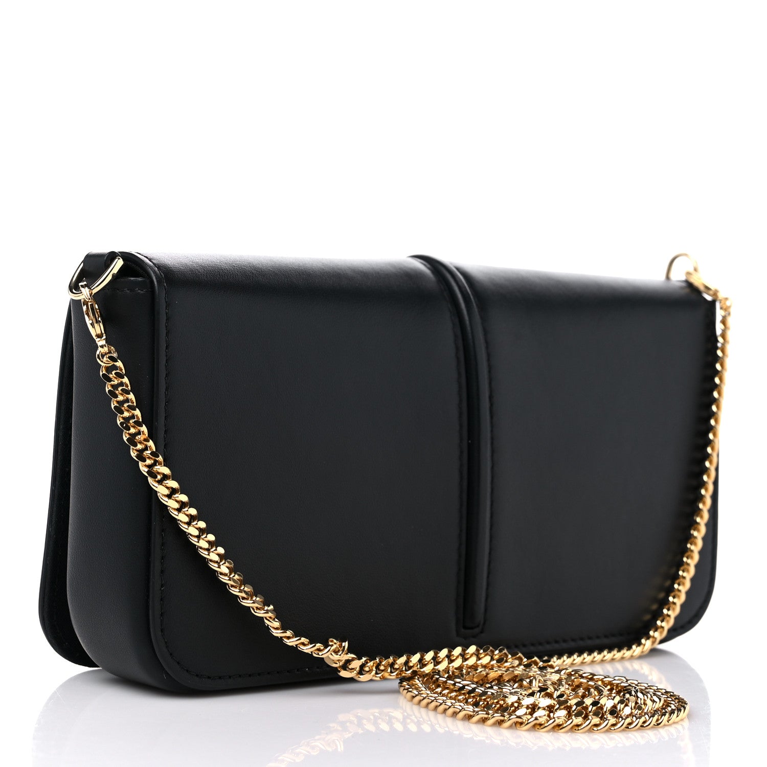 Fendi Vitello Grace Matte Fendigraphy Wallet On Chain Black 4 of 11