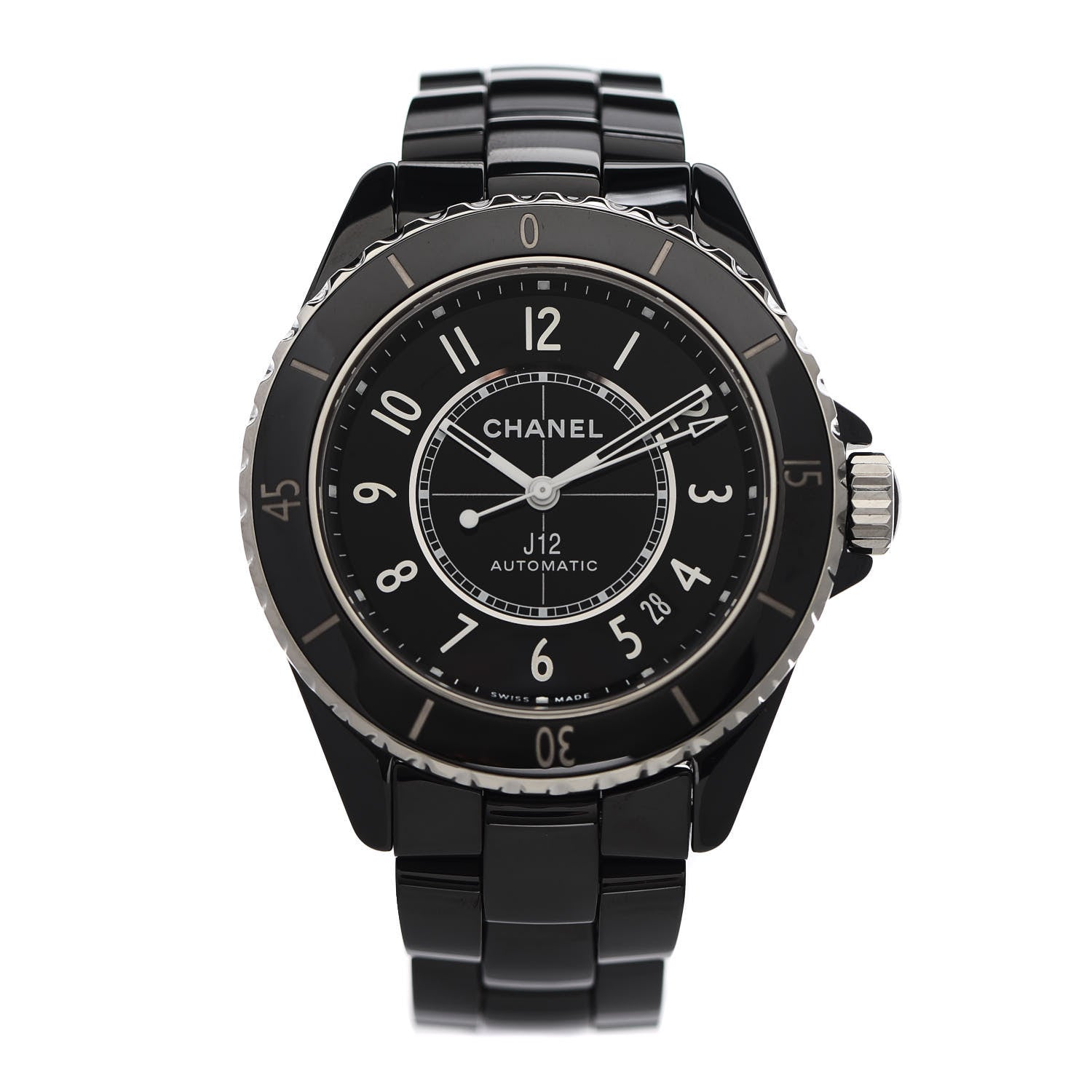 Chanel Stainless Steel Ceramic 38mm J12 Automatic Watch Black 1 of 7