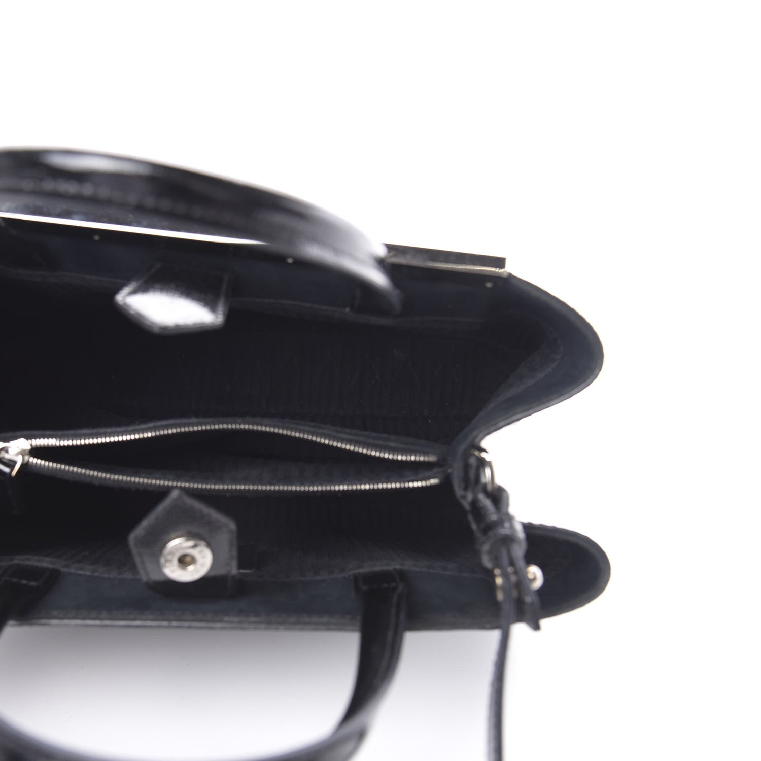 Fendi Patent Vitello Elite Petite 2Jours Tote Black 5 of 10