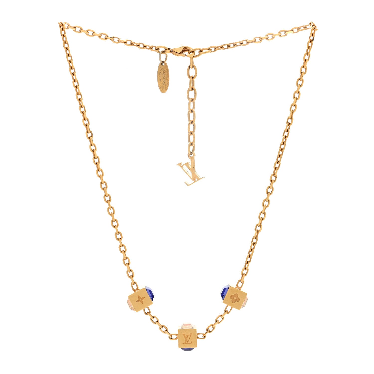 Louis Vuitton Swarovski Gamble Short Necklace Azur 2 of 4
