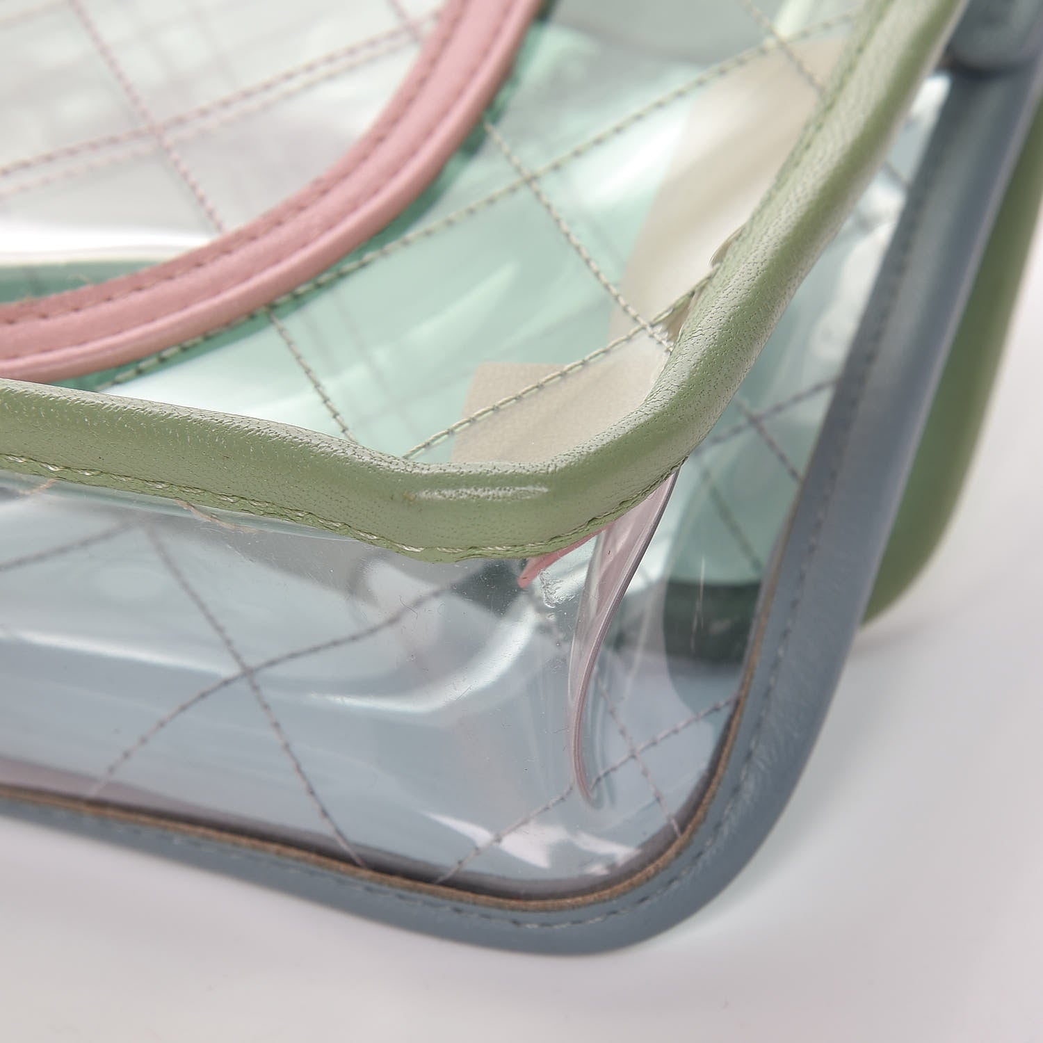 Chanel Lambskin PVC Quilted Medium Coco Splash Flap Blue Green 11 of 13