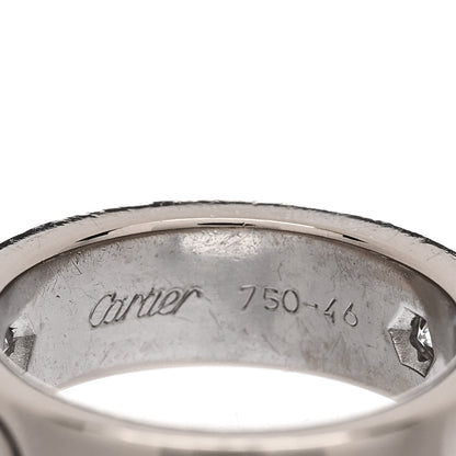 Cartier 18K White Gold 3 Diamond 5.5mm LOVE Ring 46 3.75 4 of 6
