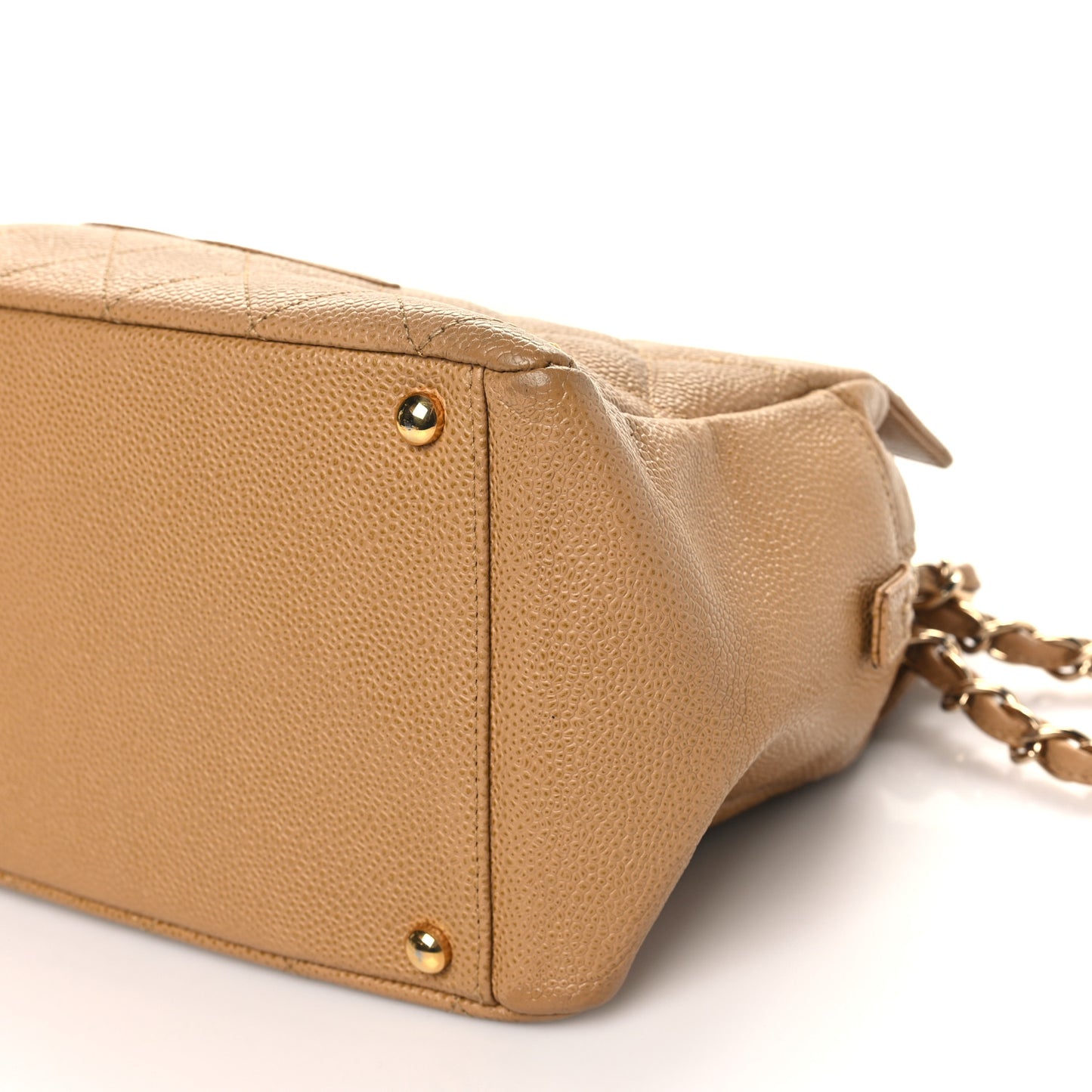 Caviar Quilted Petit Timeless Tote PTT Dark Beige