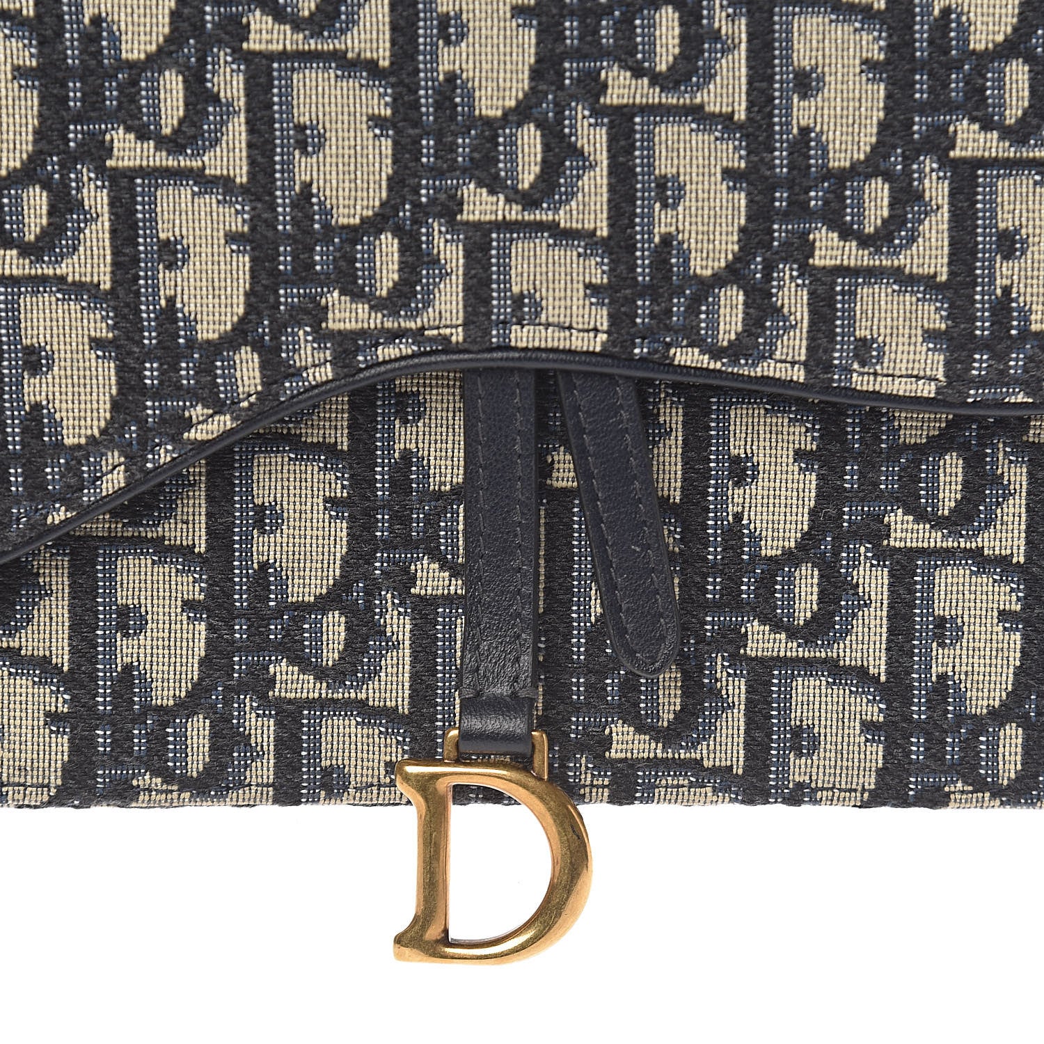Christian Dior Oblique Saddle Chain Pouch Blue 14 of 14