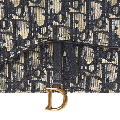 Christian Dior Oblique Saddle Chain Pouch Blue 14 of 14