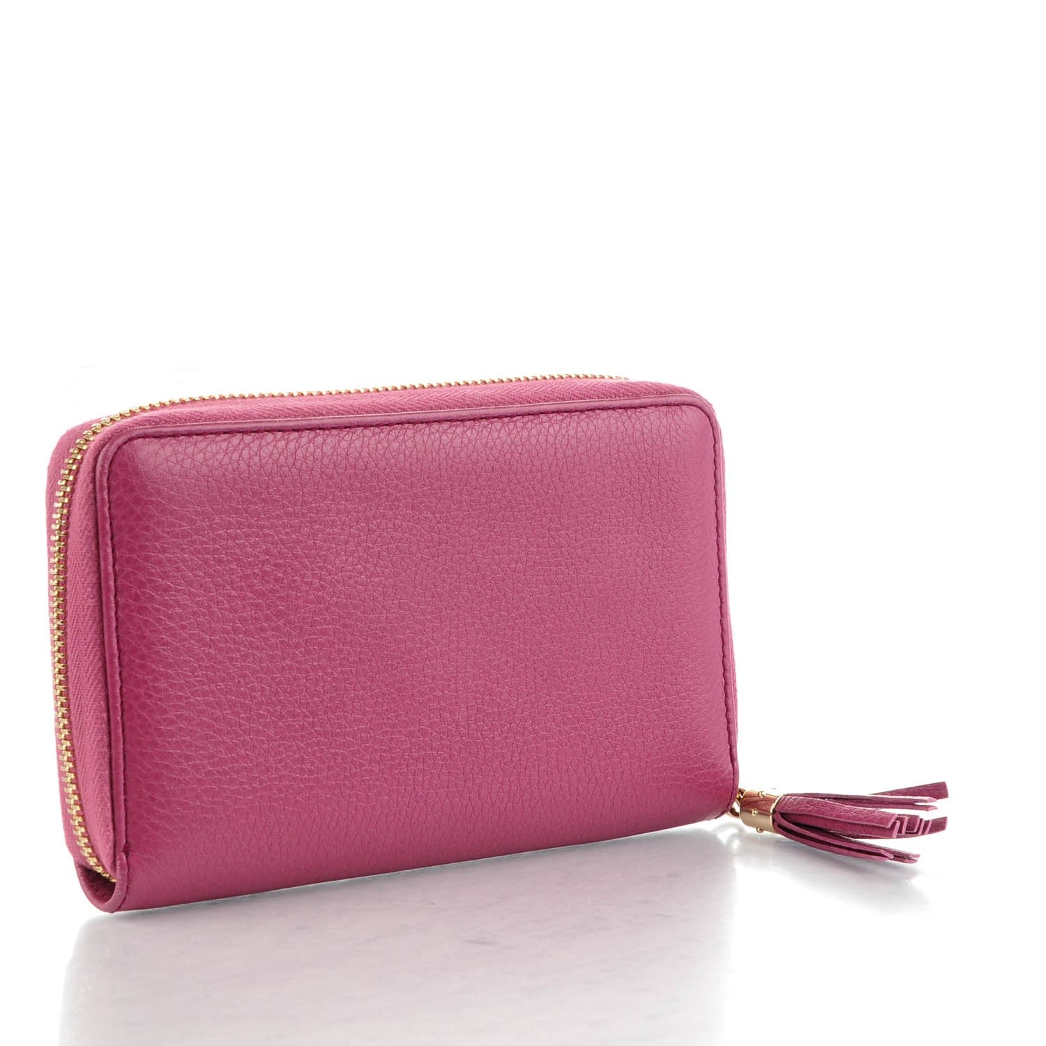 Gucci Pebbled Calfskin Medium Soho Zip Around Wallet Peonia Flower 3 of 7