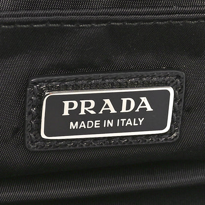Prada Re-Nylon Saffiano Triangle Shoulder Bag Black 6 of 9