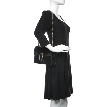 Gucci Suede Small Dionysus Shoulder Bag Black 2 of 9