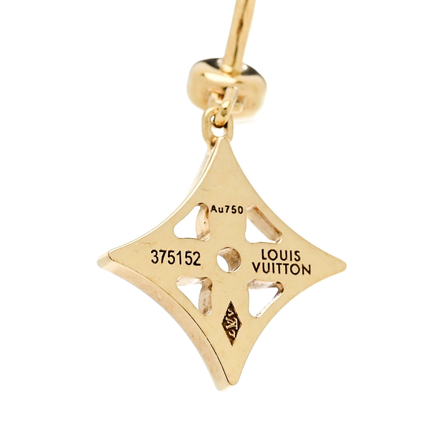 Louis Vuitton 18K Yellow Gold Diamond Idylle Blossom Single Stud Earring 4 of 4