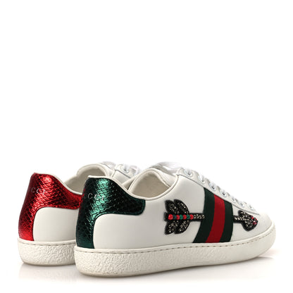 Gucci Calfskin Web Studded Womens Arrow Ace Sneakers 35.5 White 5 of 13