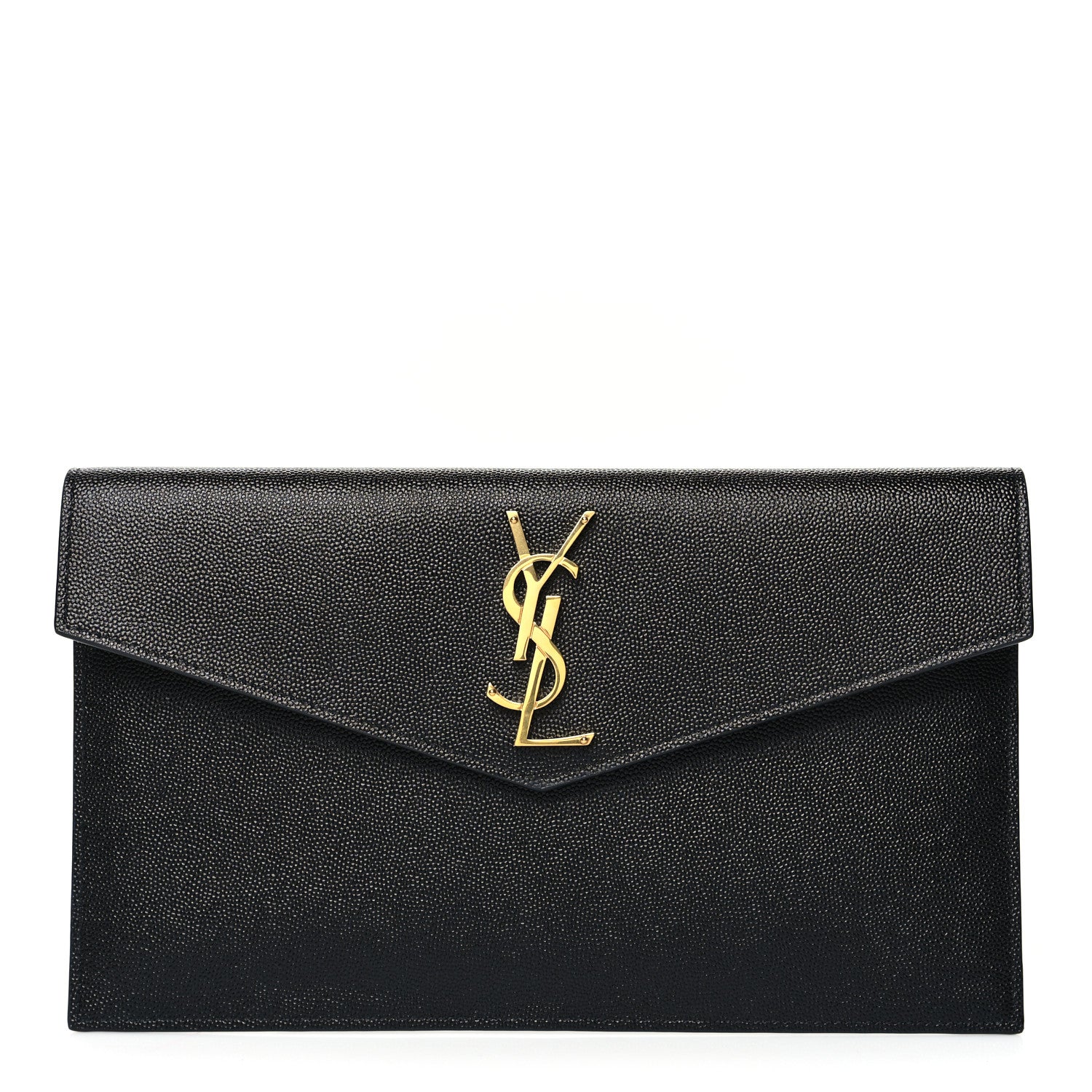 Saint Laurent Grain De Poudre Uptown Pouch Black 1 of 10