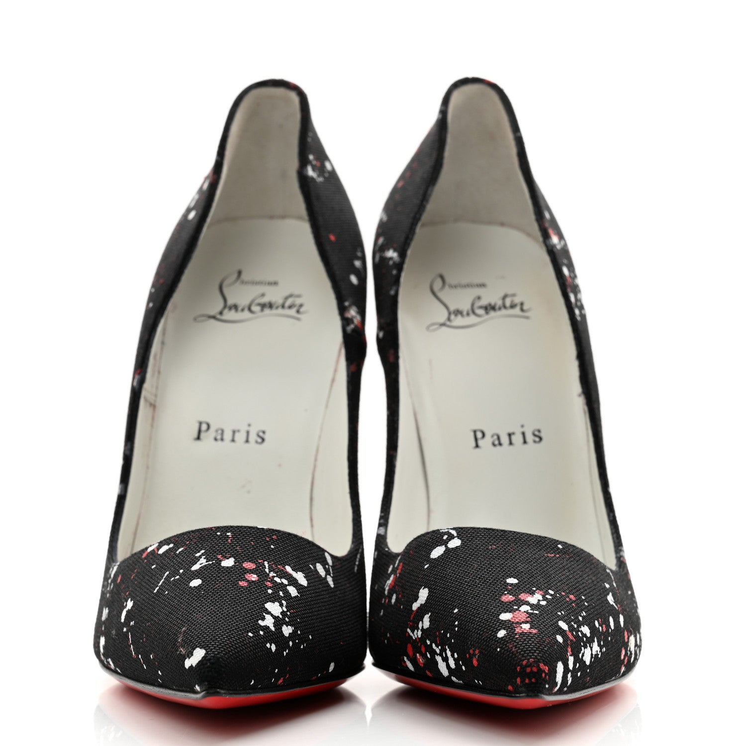 Christian Louboutin Toile Splash So Kate 120 Pumps 36.5 Black 2 of 9