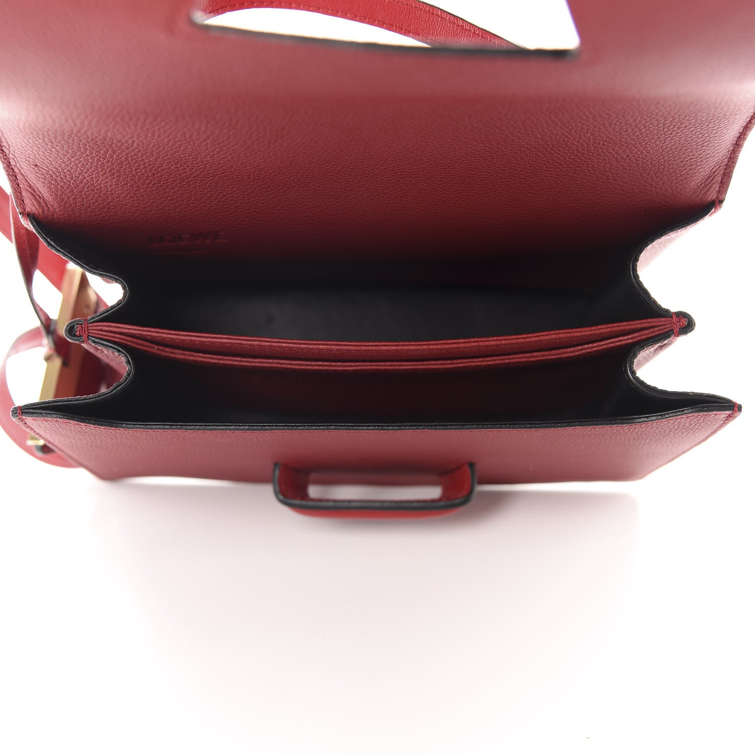 Loewe Grained Calfskin Medium Barcelona Shoulder Bag Scarlet Red 5 of 9
