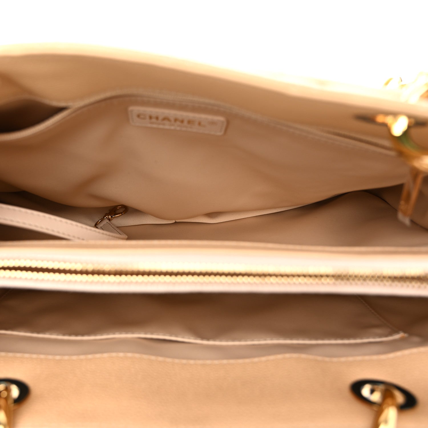 Chanel Caviar Quilted Grand Shopping Tote GST Beige 5 of 11
