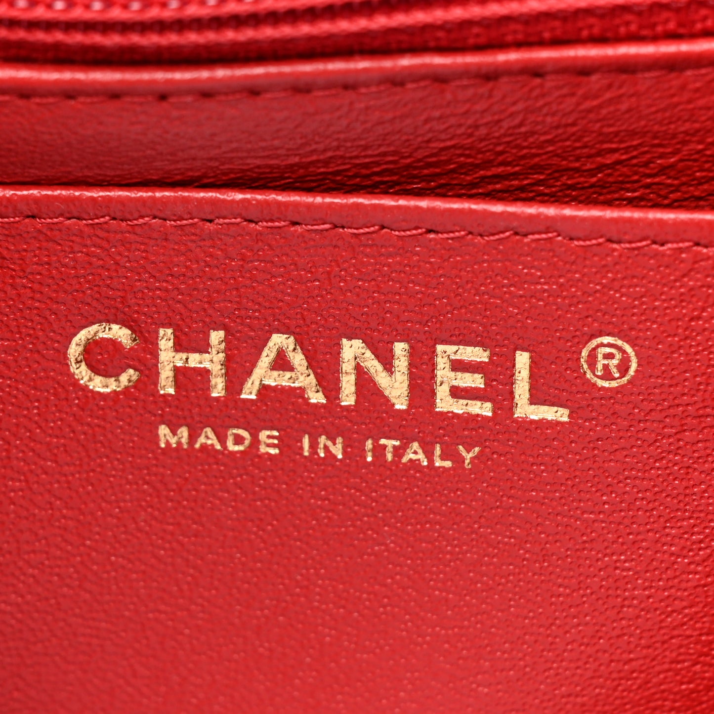 Lambskin Quilted Mini Rectangular Flap Red