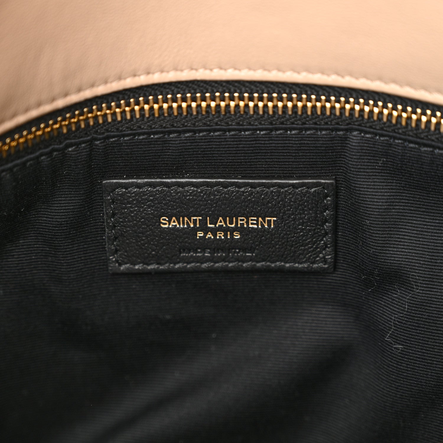 Saint Laurent Lambskin Quilted Medium Loulou Puffer Monogram Chain Satchel Dark Beige 6 of 12