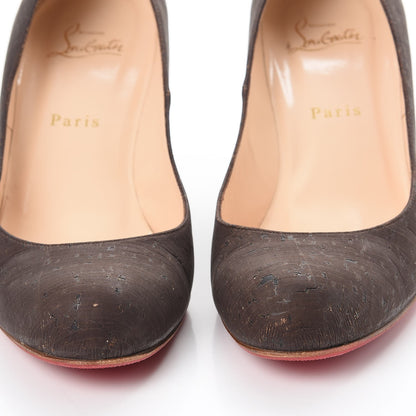 Christian Louboutin Cork Miss Boxe Wedges 39.5 Brown 12 of 14