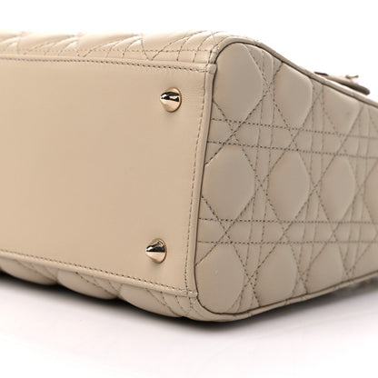 Christian Dior Lambskin Cannage Medium Lady Dior Beige 7 of 9
